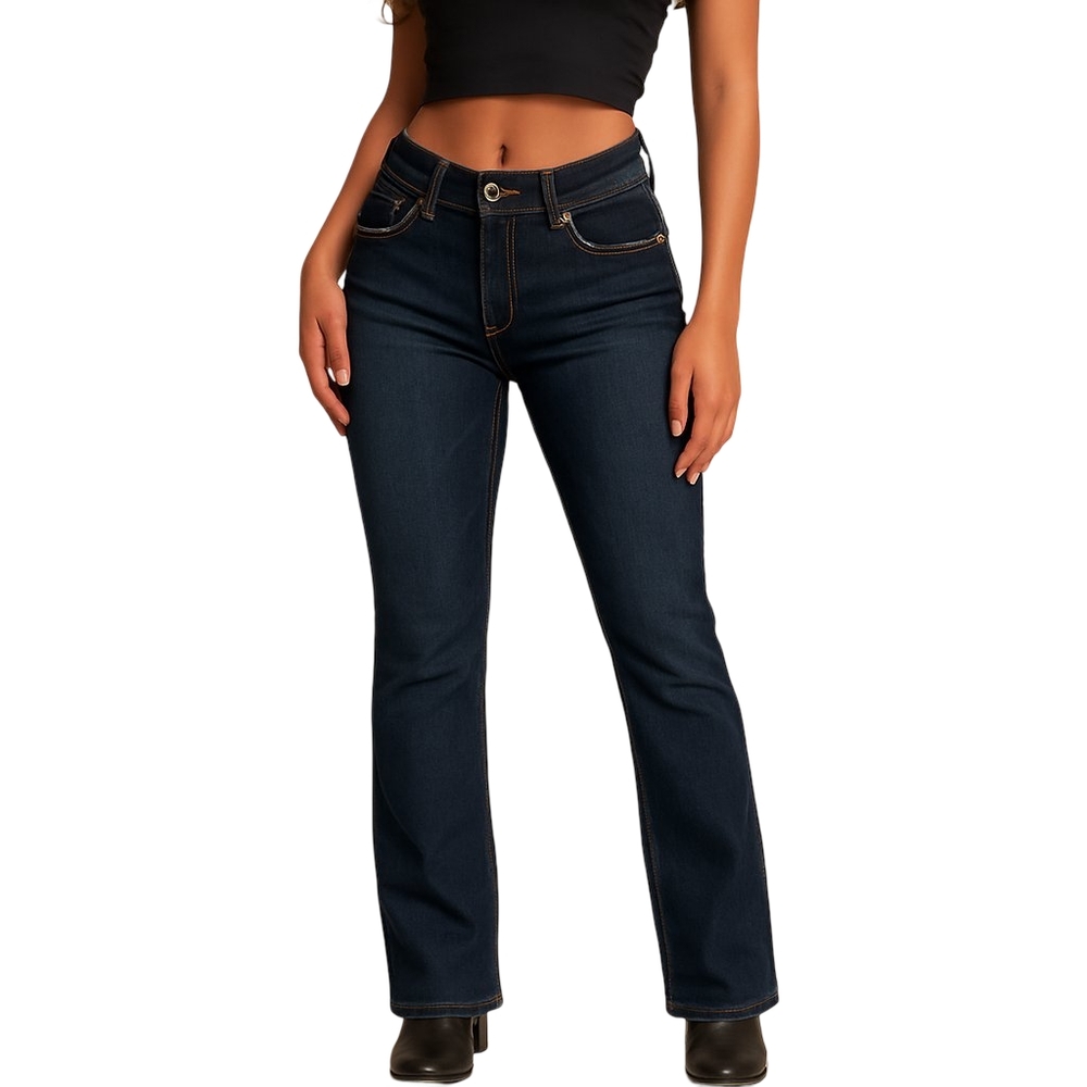 CHOR Jeans Women Size 30 Dark Wash Stretch Bootcut Mid Rise Y2K Early 2000s
